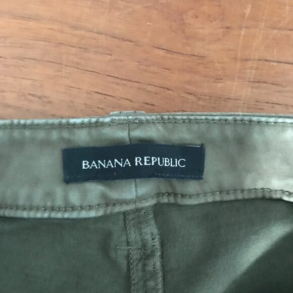 Banana Republic SLOAN Utility Heritage Olive Green Mid Rise Cargo Chino Size 2 - Picture 8 of 8